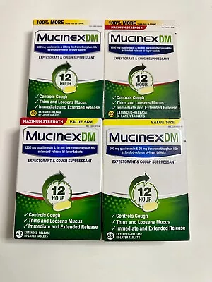 Mucinex DM Max & Reg Strength Expectorant & Cough Suppressant 68 42 40 28 CT • $11.99