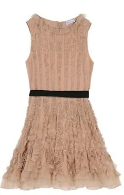 Red Valentino Beige Ruffle Tulle Dress Xs • £165