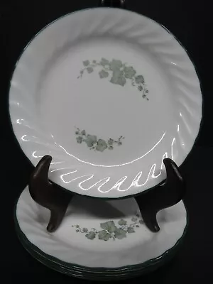$13.99 • Buy Corelle CALLAWAY Ivy Green Trim Salad Dessert Plates 7.25  Set Of 4
