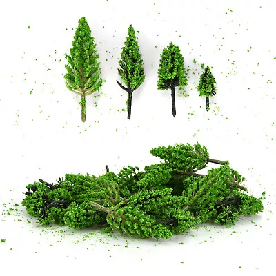 50Pack Plastic Miniature Trees Model For DIY Green Scenery Landscape Scale • $13.98