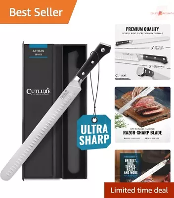 Elegant 12  Meat Cutting Knife - Hollow Edge Lightweight Design Rust-Resistant • $52.24