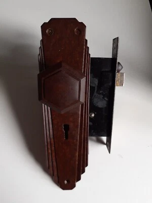 £15 • Buy Vintage Bakelite Door Handles 1930s With Door Plates