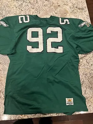 Vintage Macgregor Sand Knit NFL Philadelphia Eagles #92 Jersey Sz 48 Green USA • $75