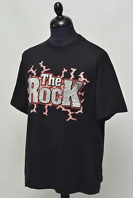 £300 • Buy The Rock Dwayne Johnson WWE 1999 Vintage Rare Men's Black Tee Shirt Size XL