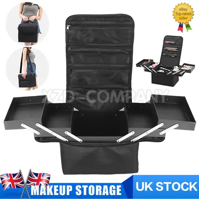 Extra Large Make Up Vanity Case Storage Box Organizer Cosmetic Travel Beauty Bag • £15.95