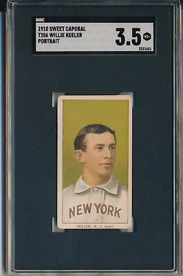 1910 T206 Sweet Caporal Factory 25- Willie Keeler Portrait - Sgc 3.5 Vg+ (svsc) • $949.99