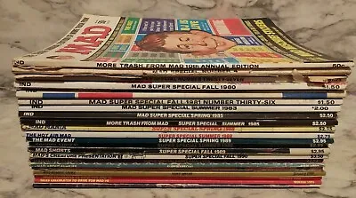 22 Vntg MAD Magazine Super Special Issues - TV Star Wars Jaws Political 1960's  • $89.99