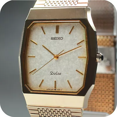[Exc+4] SEIKO Dolce 9531-5150 Quartz Gold Men's Vintage Square Watch From JAPAN • $109.90