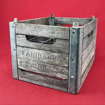 1959 Fairbanks 6 Dairies Wood And Metal Advertising Crate Milk Box • $149