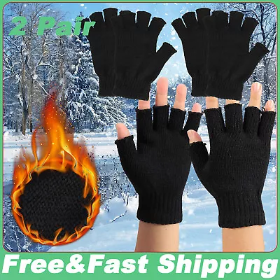 1-5 Pairs Winter Ski Gloves Warm Mittens Men Women Snow Motorcycle Half Finger • $9.91