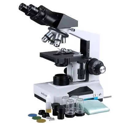 AmScope B490B-DK 40X-2000X Binocular Compound Darkfield Microscope • $728.62