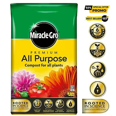 Miracle Gro All Purpose Enriched Compost Home Garden Planting Growing Soil 40L • £12.99