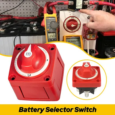 Red Mini Dual Battery Selector Switch 4 Position Marine Boat Car Accessories New • $24.99