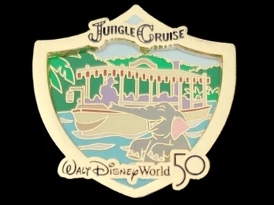 $18 • Buy Walt Disney World 50th Anniversary Attraction Crest Pin - Jungle Cruise LE