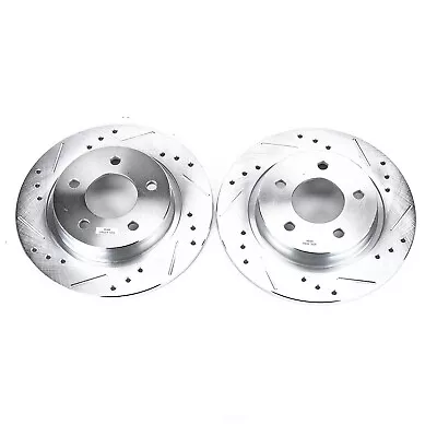 Power Stop For 04-13 Mazda 3 Rear Evolution Drilled & Slotted Rotors - Pair - Ps • $157.20