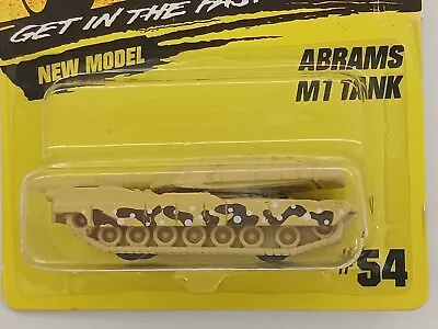 X- Abrams Tank 1995 Matchbox New Model #54 50695. Beige Color. Movable Parts • $6.99