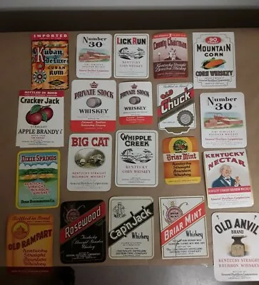 Asstd Lot 20 Vintage Whiskey Brandy Rum Labels Unused • $20