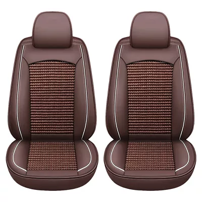 2024 For Volvo Ice Silk PU Leather Car Seat Covers Full Set/2xFront Cushion Auto • $132.30