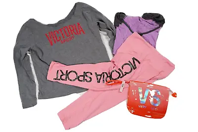 Women's Lot 4 VSX VICTORIAS SECRET SPORT Sweatshirt Leggings & Bag Clothing Med • $29.99