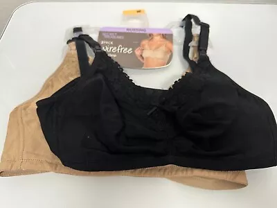 Secret Treasures Wire Free Easy Clasp Nursing Bra 2 Pack  NWT   CZ • $10.99