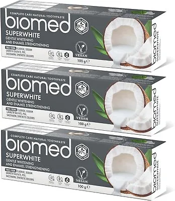 Biomed-Superwhite 97% Natural Whitening Toothpaste - Enamel Strengthening • £9.89