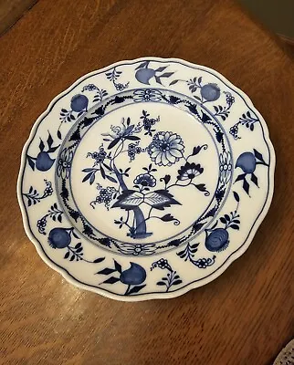 Antique Meissen Dinner Plates Blue Onion  Double Sword White Porcelain 9.5  • $24.99