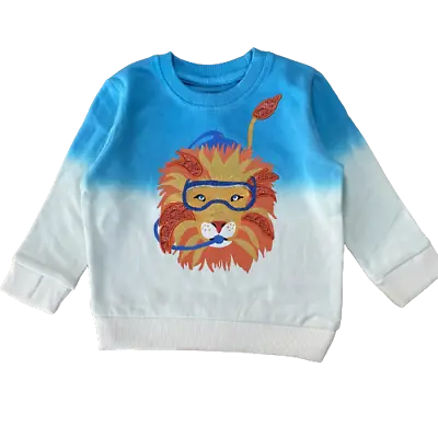 £8.95 • Buy Boys Girls Monsoon Sweatshirt Lion Scuba Diving Snorkeling Top Baby - 8 Years