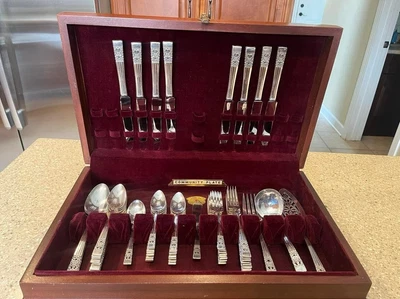 $139.99 • Buy Oneida Community Silver Plate Silverware Flatware Coronation Set 55 Pcs Vintage