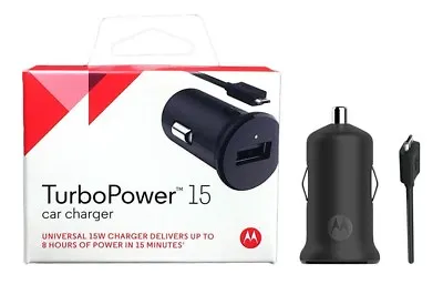 OEM Motorola TurboPower 15/Turbo Power 25 Rapid Charge Micro USB Car Charger NEW • $22.73