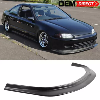 Fits 92-95 Honda Civic Jdm First Dp Style Front Bumper Splitter Lip Fm Molding • $84.99