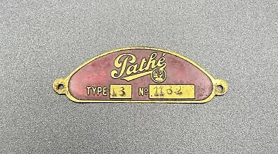 Original Pathe’ Type 13 No. 1132 Nameplate /ID Tag - Phonograph Parts • $29