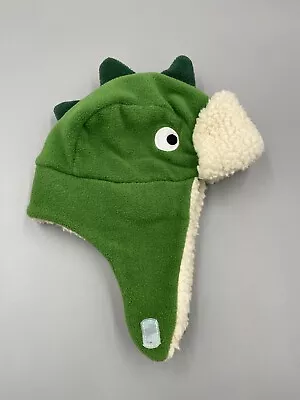 Baby Gap Toddler Winter Sherpa Lined Green Dinosaur Dino Trapper Hat • $9.60