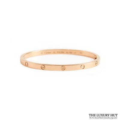 £3700 • Buy Cartier 18ct Rose Gold Love Bangle – Full Set – 2022