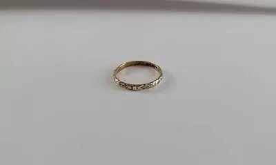 Antique Victorian Repousse Band 14k Gold Baby Ring Size .75 • $79.99