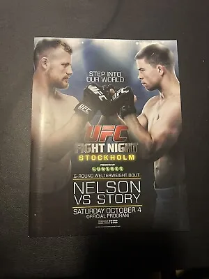 UFC Stockholm Official Program Book - Nelson Vs Story • $20
