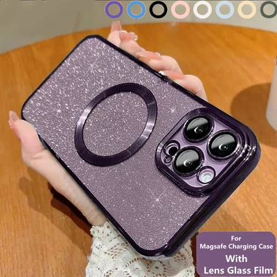 $2.99 • Buy For IPhone 14 Pro Max 13 12 Pro MagSafe Magnetic Slim Case Plating Glitter Cover