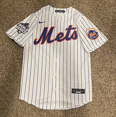 New York Mets Pinstripe Nike David Wright 2015 World Series Jersey Mens Small • $100