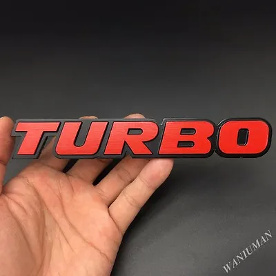 Metal Turbo Logo Emblem Car Trunk Badge Decal Stickers Trunk Rear Gift  • $9.90