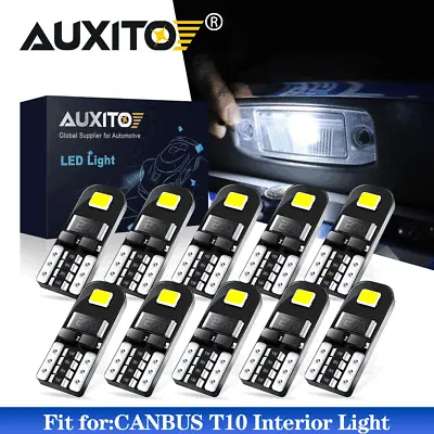 20/40pc T10 LED License Plate Light Bulbs 6000K Super Bright White 168 2825 194 • $7.99