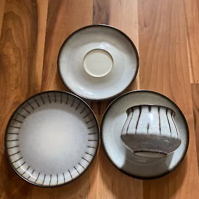 Denby Brown Stripe Trio & Spare Saucer • £15