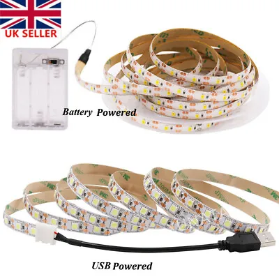 £1.80 • Buy 5V LED Strip Light Warm/ White TV Backlights Bed Room Lights USB Battery Powered