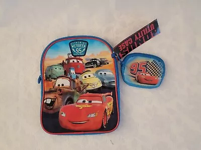 Disney Pixar Cars Lightning McQueen 95 Boy's Bag Backpack With Utility Case • $25