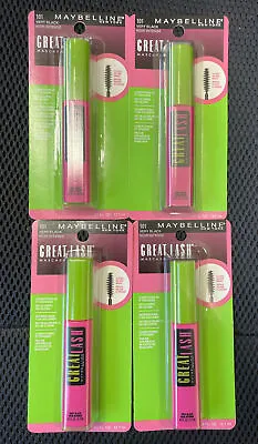 Lot Of 4 - Maybelline Great Lash Mascara - #101 Very Black - .43 FL. OZ. Each • $19.99