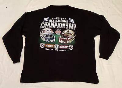 Mens Shirt 2XL 2014 BCS National Championship FSU Seminoles Auburn Tigers Black • $10