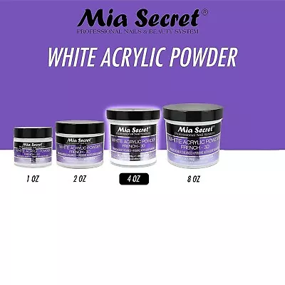 Mia Secret White Acrylic Nail Powder Professional System ~ Made In USA • $43.49