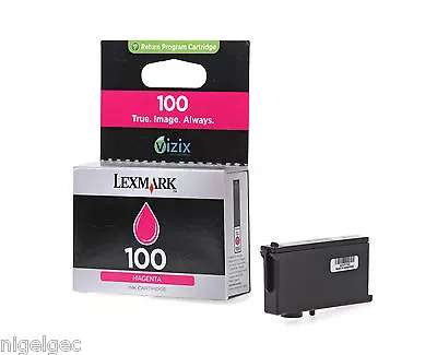 Lexmark 100 Original Magenta Inkjet Cartridge 14n0901e S305 S405 S505 S605 • £12.77