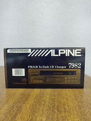 $1699 • Buy New!! Vintage Alpine Car Stereo 7982 FM/AM In-Dash CD Changer