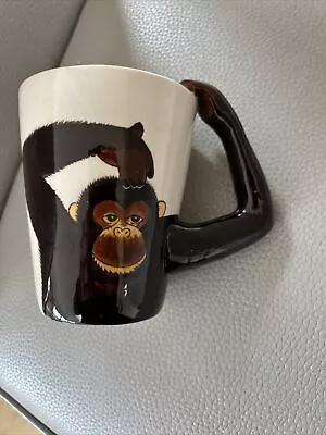 Monkey/Chimp Handle Tea/Coffee Mug - Cheeky Monkey Mug By Windhorse • £5