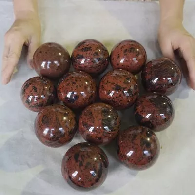 10.7LB 12 Natural Mahogany Obsidian Quartz Crystal Sphere Ball Polished Healing • $150