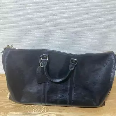 LOUIS VUITTON M42962 Epi Keepall 50 Boston Bag Travel Bag PVC Noir Black • $590